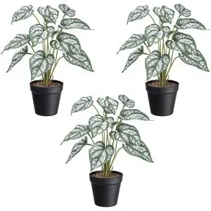 kaiserkraft Künstliche Pflanze Syngonium, Kunststofftopf, VE 3 Stk, Höhe 380 mm