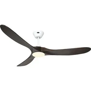 kaiserkraft Deckenventilator ECO GENUINO-L, Rotorblatt-Ø 1520 mm, nuss / mattweiß