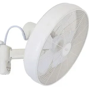 kaiserkraft Wandventilator mit Fernbedienung, HxBxT 460 x 460 x 350 mm, weiß