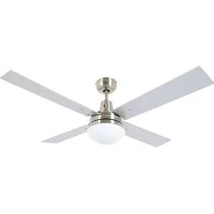 Lucci AIR Quest Deckenventilator 65 W (Ø x H) 122 cm x 40 cm Silber mit Fernbedienung