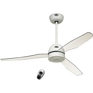 kaiserkraft Deckenventilator LIBELLE, mit Fernbedienung, Acrylglas klar / Lack weiß