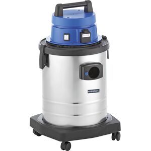Werkstatt Nass-/Trockensauger, 33-l-Edelstahlbehälter, 1200 W, mit Elektrosteckdose eurokraft pro