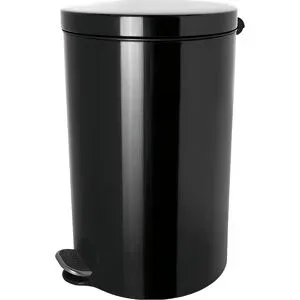Silberionen-Tretabfallsammler, mit Kunststoff Inneneimer, Volumen 5 l, schwarz helit