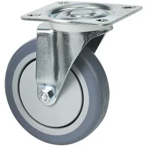 kaiserkraft Ersatzrad, Ø 125 mm, Tragfähigkeit 230 kg, Lenkrolle ohne Feststeller