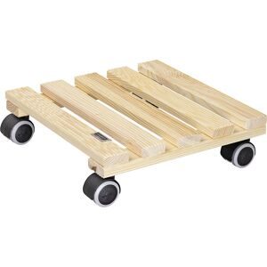 Pflanzenroller Holz NATURE, Tragfähigkeit 100 kg, VE 2 Stk, LxB 290 x 290 mm, natur Wagner
