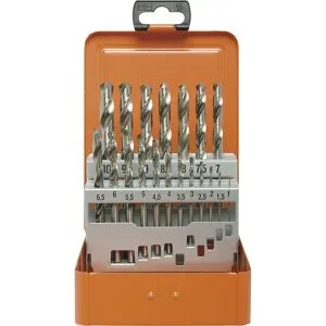 Spiralbohrer-Set ECO HSS-G, in Metallkassette, 19 Teile Projahn