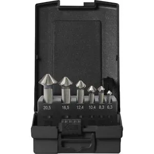 Kegelsenker Set HSS-G, mit 5 Schneiden, 6 Teile Projahn