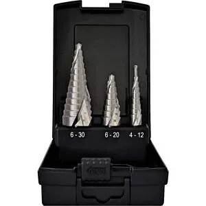 Stufenbohrer-Set HSS-Co 5% ECO, mit Spiralnut, 3 Teile Projahn
