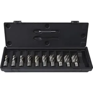 WELDON Kernbohrer-Set HSS-Co 5%, aus Schnellarbeitsstahl, 11 Teile, 30 mm Projahn