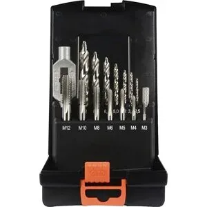 Einschnitt-Gewindebohrer-Set PROSTEP, in Kunststoffkassette, 15 Teile Projahn