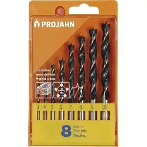 Bohrer-Set, in Kunststoffkassette, 8 Teile Projahn