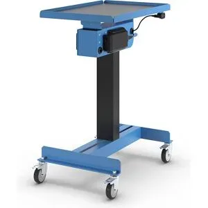 E-Materialständer, Höhe 770 - 1270 mm, Plattform-LxB 600 x 400 mm, mit Wanne eurokraft pro