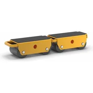 Transportroller mit Nylonrollen, verbindbar, VE 2 Stk, Tragfähigkeit 2500 kg eurokraft basic