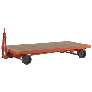 kaiserkraft Schlepperanhänger, 4-Rad-Achsschenkel-Lenkung, Tragfähigkeit 8 t, Ladefläche 4,0 x 2,0 m, Vollgummireifen