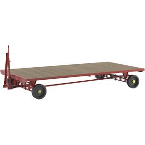 Schlepperanhänger, Allrad-Achsschemel-Lenkung, Tragfähigkeit 5 t, Ladefläche 4 x 2 m, verkehrsrot eurokraft pro