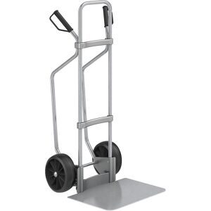 Sackkarre mit Kufen, verzinkt, Schaufel-BxT 450 x 500 mm, verzinkt, Vollgummibereifung, ab 2 Stk eurokraft pro