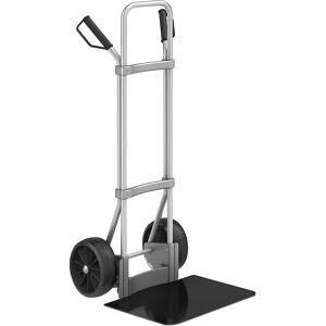 Aluminium-Sackkarre, Schaufel-BxT 450 x 500 mm, schwarz, Vollgummibereifung, ab 5 Stk eurokraft pro