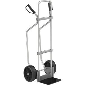 Aluminium-Sackkarre mit Kufen, Schaufel-BxT 280 x 250 mm, schwarz, Vollgummibereifung, ab 5 Stk eurokraft pro