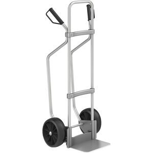 Aluminium-Sackkarre mit Kufen, Schaufel-BxT 280 x 250 mm, Alu, Vollgummibereifung, ab 2 Stk eurokraft pro