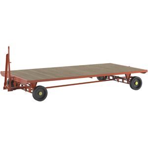 kaiserkraft Schlepperanhänger, 4-Rad-Achsschenkel-Lenkung, Tragfähigkeit 5 t, Ladefläche 4,0 x 2,0 m, Vollgummireifen