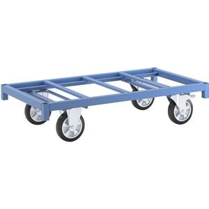 Plattformwagen MODULAR, Tragfähigkeit 1200 kg, Ladefläche 1300 x 700 mm, 2 Lenkrollen mit Doppelstopp, 2 Bockrollen eurokraft pro