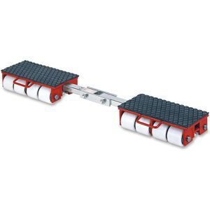 kaiserkraft Transportfahrwerk, fest, mit Verbindungsstange und Gelenk, Tragfähigkeit 18000 kg