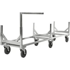 Kongamek Langmaterialwagen, verzinkt, Tragkraft 800 kg, HxBxT 700 x 608 x 2.800 mm