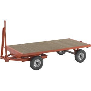 kaiserkraft Schlepperanhänger, 2-Rad-Drehschemel-Lenkung, Tragfähigkeit 3 t, Ladefläche 2,5 x 1,25 m, Luftreifen