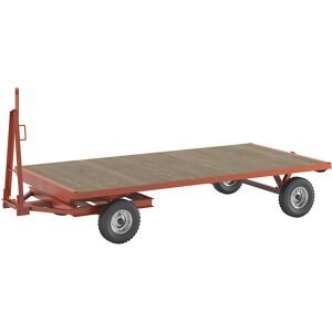 kaiserkraft Schlepperanhänger, 2-Rad-Drehschemel-Lenkung, Tragfähigkeit 2 t, Ladefläche 3,0 x 1,5 m, Luftreifen