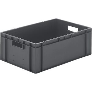 kaiserkraft Euro-Format-Stapelbehälter, Wände und Boden geschlossen, LxBxH 600 x 400 x 210 mm, grau, VE 5 Stk