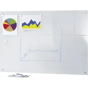 Glas-Whiteboard, Komplettset, Glasoberfläche, weiß, BxH 1500 x 1000 mm SMIT VISUAL