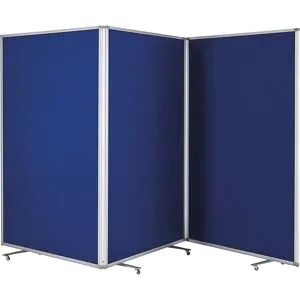 magnetoplan Präsentationswand large (B x H) 3610 mm x 1800 mm Filz Royalblau beidseitig verwendbar, Pinntafel,