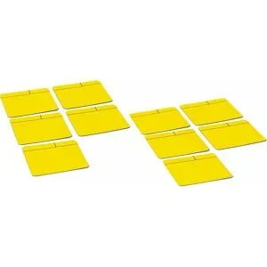 Haftnotizen, magnetisch, LxB 75 x 75 mm, VE 10 Stk, gelb SMIT VISUAL