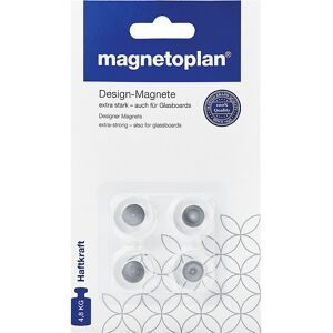 Design-Magnet, für Glasboards, VE 12 Stk, Ø 20 mm, transparent magnetoplan