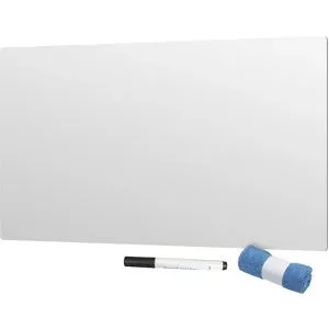 Whiteboard, rahmenlos, Stahl emailliert, weiß, BxHxT 580 x 430 x 7 mm, mit Zubehör SMIT VISUAL