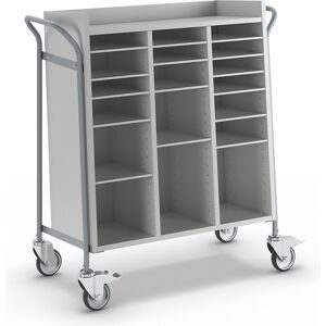 kaiserkraft Bürowagen, für Post, Tragfähigkeit 150 kg, LxBxH 950 x 455 x 1015 mm