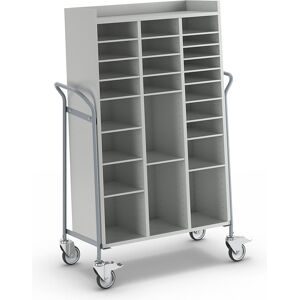 kaiserkraft Bürowagen, für Post, Tragfähigkeit 150 kg, LxBxH 950 x 455 x 1380 mm