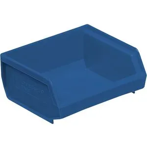 kaiserkraft Sichtlagerkasten aus Polypropylen, LxBxH 96 x 105 x 45 mm, VE 20 Stück, blau