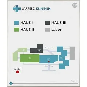 kaiserkraft MADRID Silver Line Vario Wegweiser, Kunststoff, entspiegelt, für Format DIN A3