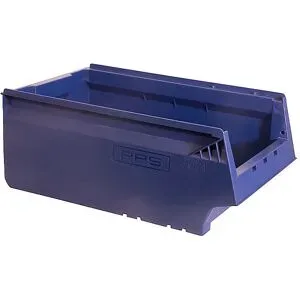 kaiserkraft Regalkasten, aus Recycling-PP, LxBxH 500 x 310 x 200 mm, blau, VE 8 Stk