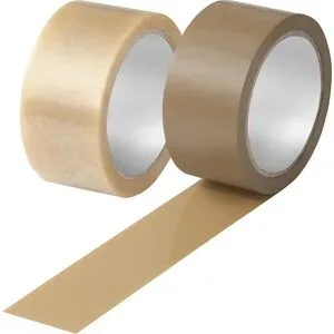 PVC-Packband TOP, Stärke 83 µm, braun, Bandbreite 50 mm, Palette mit VE 1620 Stk ratioform