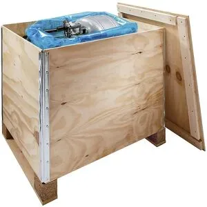 Holzfaltkiste Premium, mit Kufen, Außen-LxBxH 800 x 600 x 720 mm ratioform