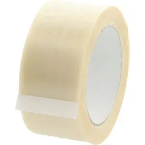 PVC-Packband mit leichtem Abrollen, geprägte Folie, VE 6 Rollen, transparent, Bandbreite 50 mm, ab 10 VE ratioform flow