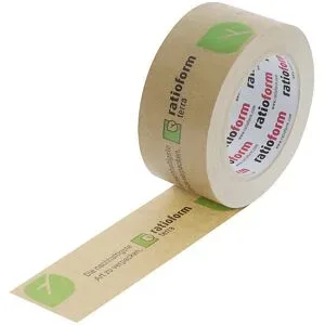 Papier-Packband, Bandlänge 50 m, VE 6 Rollen, braun, ab 100 VE ratioform terra