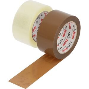 PP-Packband ratioTape, Länge 100 m, VE 6 Rollen, braun, Bandbreite 50 mm, ab 100 VE ratioform flow