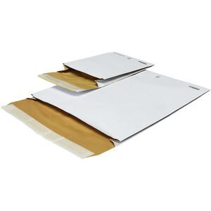 Papierpolstertasche weiß, mit Seitenfalte, Innen-LxB 220 x 160 mm, Palette mit VE 4000 Stk ratioform terra