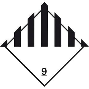 Gefahrgutaufkleber, Verschieden gefährliche Stoffe (Gefahr der Klasse 9), ohne Text, VE 500 Stk, weiß, ab 20 VE ratioform