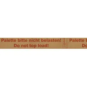 Papier-Warnband, Aufdruck Palette bitte nicht belasten!, VE 6 Stk, braun/rot, ab 10 VE ratioform terra