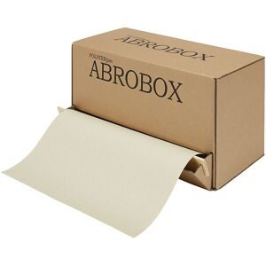 Graspapier-Packpapier, Breite 350 mm, Abrollbox mit Holzschiene, Länge 250 m, 80 g/m², ab 5 Stk ratioform terra
