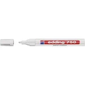 kaiserkraft Lackmarker edding® 750, Strichstärke 2 - 4 mm, VE 10 Stk, weiß, ab 10 VE